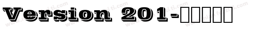 Version 201字体转换
